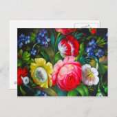 farbiger Bouquet Postkarte (Vorne/Hinten)