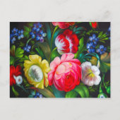 farbiger Bouquet Postkarte (Vorderseite)