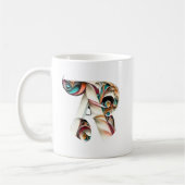 Farbiger Brief R Personalisierte Umarmung Kaffeetasse (Links)