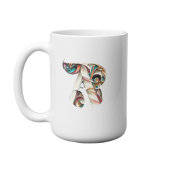 Farbiger Brief R Personalisierte Umarmung Kaffeetasse