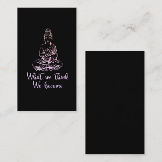 Farbiger Buddha-inspirierender Buddhismus-Zitat Visitenkarte (Vorne/Hinten)