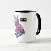 Farbiger Bulldogge Tasse (VorderseiteRechts)