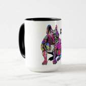 Farbiger Bulldogge Tasse (Vorderseite Links)
