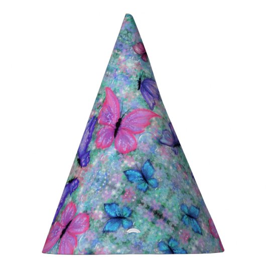 Farbiger Butterfly-Party Partyhütchen (Rechts)