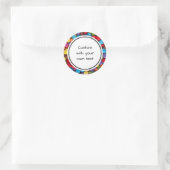 Farbiger Button Candy Custom Text Runder Aufkleber (Tasche)