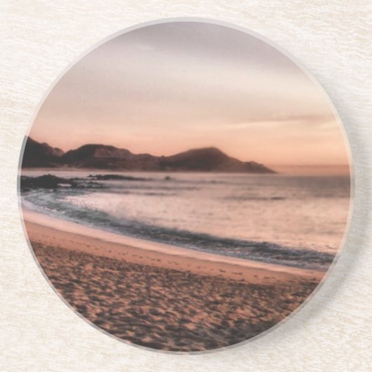 Farbiger Cabo-Sonnenuntergang Sandstein Untersetzer (Vorne)