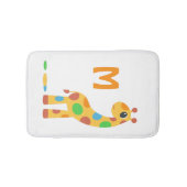 Farbiger Cartoon Giraffe Monogram Badematte (Vorderseite)