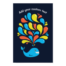 Farbiger Cartoon glücklicher Whale Kids Custom Tex