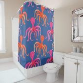 Farbiger Cartoon Octopus Wasserfarben Muster Duschvorhang (Beispiel)