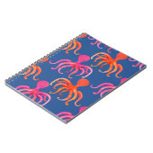 Farbiger Cartoon Octopus Wasserfarben Muster Notizblock (Linke Seite)