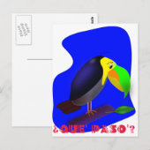 Farbiger Cartoon Toucan Postkarte (Vorne/Hinten)