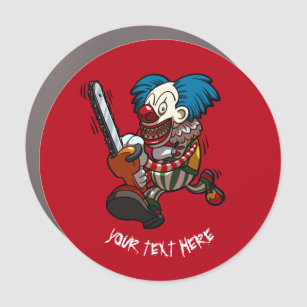 Farbiger Chainsaw Clown Halloween Horror Cartoon Auto Magnet