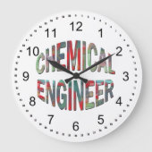 Farbiger Chemiker Große Wanduhr (Vorderseite)