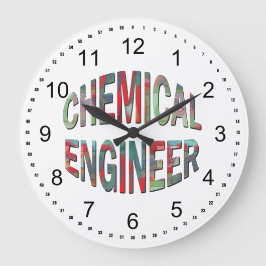 Farbiger Chemiker Große Wanduhr (Vorderseite)