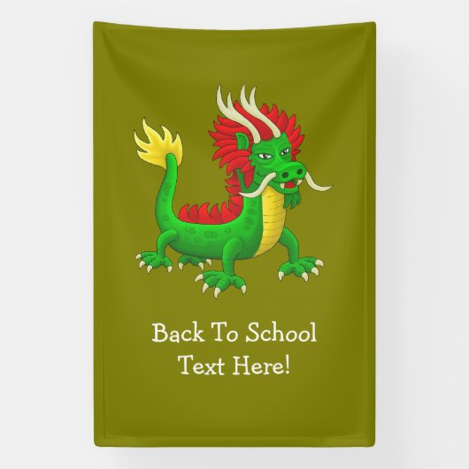 Farbiger chinesischer Drache Banner (Vertikal)