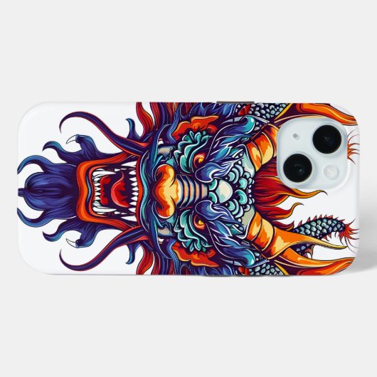 Farbiger chinesischer Drache Case-Mate iPhone Hülle (Rückseite (Horizontal))