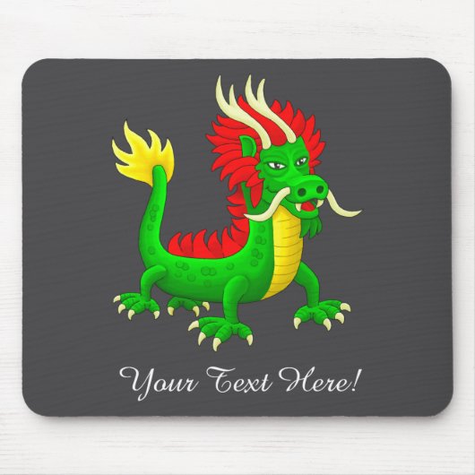 Farbiger chinesischer Drache Mousepad (Vorne)