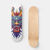 Farbiger chinesischer Drache Skateboard (Vorderseite)