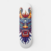 Farbiger chinesischer Drache Skateboard (Vorderseite)