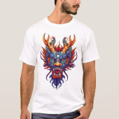 Farbiger chinesischer Drache T-Shirt (Vorderseite)