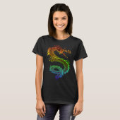 Farbiger chinesischer Drache T-Shirt (Vorne ganz)
