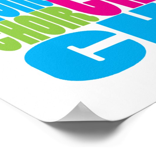 Farbiger Chor Poster (Ecke)