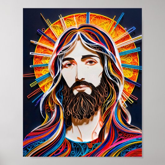 Farbiger Christ Poster (Vorne)