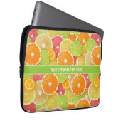 Farbiger Citrus-benutzerdefinierter Text Laptopschutzhülle (Vorne Rechts)