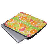 Farbiger Citrus-benutzerdefinierter Text Laptopschutzhülle (Vorne Knopf)