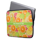Farbiger Citrus-benutzerdefinierter Text Laptopschutzhülle (Vorderseite Links)