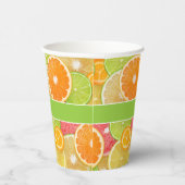 Farbiger Citrus-benutzerdefinierter Text Pappbecher (Rechts)