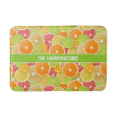 Farbiger Citrus individuelle Name Badematte (Vorderseite)