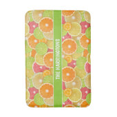 Farbiger Citrus individuelle Name Badematte (Vorderseite Vertikal)