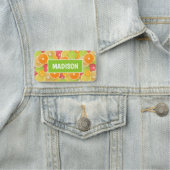 Farbiger Citrus individuelle Name Namensschild (Beispiel)