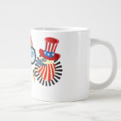 Farbiger Clown Jumbo-Tasse (Rechts)