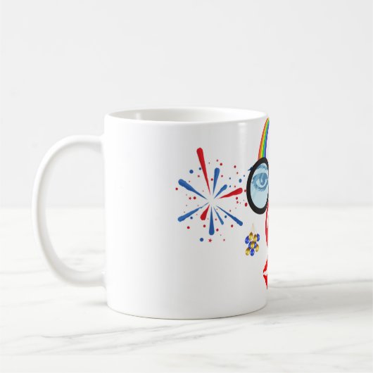 Farbiger Clown Kaffeetasse (Links)