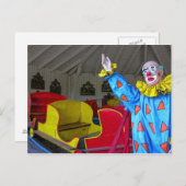 Farbiger Clown Postkarte (Vorne/Hinten)