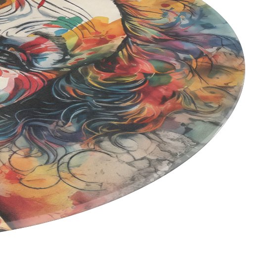 Farbiger Clown Schneidebrett (Ecke)