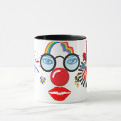 Farbiger Clown Tasse (Zentrum)