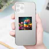 Farbiger Cocktail Aufkleber (Telefon)