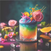 Farbiger Cocktail Aufkleber (Vorderseite)