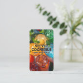 Farbiger Cocktail | Aufsicht Visitenkarte (Stehend Vorderseite)