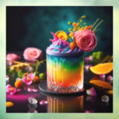 Farbiger Cocktail Fensteraufkleber (Blatt 3)