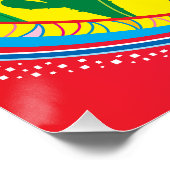 Farbiger Cocktail Poster (Ecke)