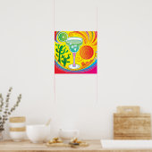 Farbiger Cocktail Poster (Küche)
