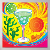 Farbiger Cocktail Poster (Vorne)