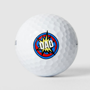 Farbiger Comic-Bang-Vater Golfball