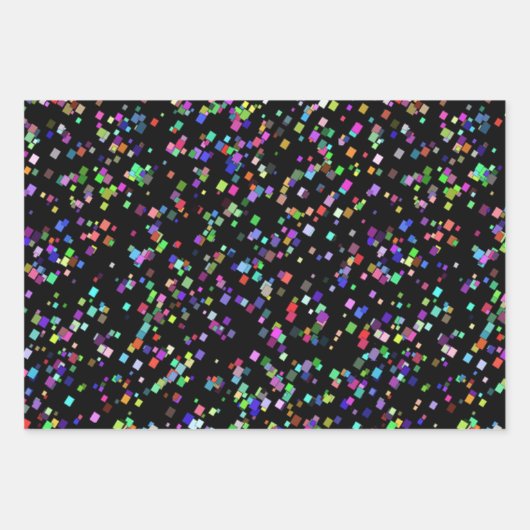 Farbiger Confetti Geschenkpapier Set (Vorderseite 3)