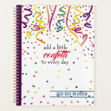 Farbiger Confetti-Planer