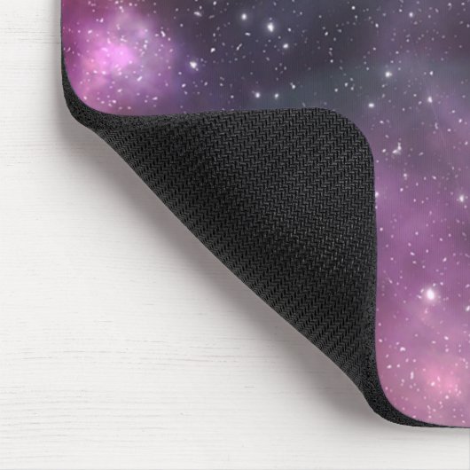 Farbiger Cooler Nebel und Sterne im Weltraum Mousepad (Ecke)